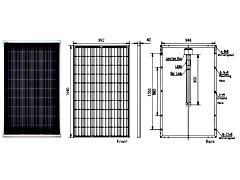 Poly panel with 72pcs cells
